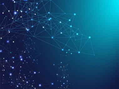 Büyük Veri Bilgileri, Üçgen Engelleme Düğümleri. Çizgiler Düğümleri Plexus Vektör Arkaplanı. Mavi Teknoloji Alanı, İnternet Siber Uzay Veri Kavramı. Galaksi Ağı Bilim Tasarımı, Dijital Ağ Ağı.