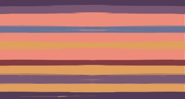 Turuncu, Kahverengi, Kusursuz Yaz Şablonu, Vektör Suluboya Denizci Çizgileri. Yatay Fırça darbeleri Eski Grunge Tekstil Giysi Tasarımı. El Boyası Mürekkep İzi, Erkek ya da Kadın Giysileri