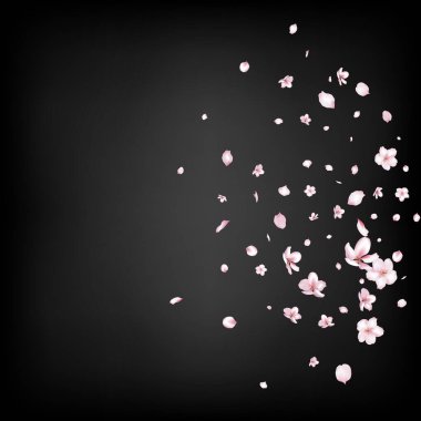 Kiraz çiçekli konfeti. Windy Leaves Konfeti Tasarımı. Soylu suluboya dokusu. Çiçek açan kozmetik reklamları güzel çiçek arkaplanı. Düşen Japon Sakura Gül Kiraz Yaprakları Sınırı.
