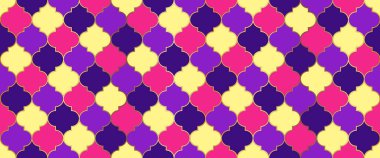 Kusursuz Fas Mozaik dokusu. Ramazan Kareem Müslüman İllüstrasyonu. Mübarek İslam Dekorasyonu. Kusursuz Fas Şablonu İranlı Cami Penceresi Döşemesi. Ramazan Geleneksel Camii Altın Izgara.