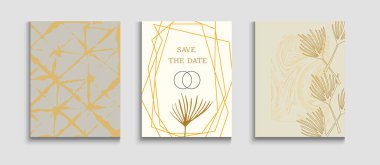 Soyut Zarif Vektör Kartları Ayarlandı. Oriental Style Davetiyesi. Tie-Dye, Tropikal Yaprak Posterleri. El Çizimi Moda Arkaplanı. Geometrik Çerçeve Deseni. Yumuşak Muz Davetiye Düzenini Bırakıyor.