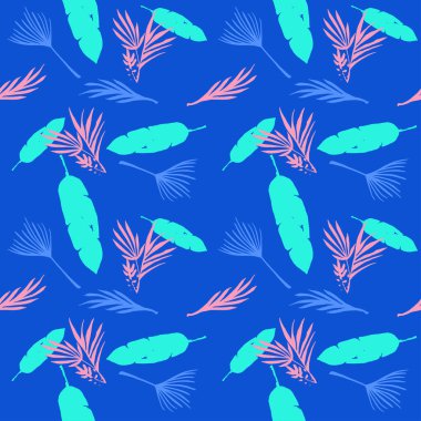 Modern Tropikal Vektör Kusursuz Düzen. Monstera Karahindiba Tüylü Muz Tropikal Tertemiz Yapraklar. Boyalı Çiçek Arkaplanı. Cool Summer Tekstil. Zarif Erkek Gömlekli Kadın Elbisesi.