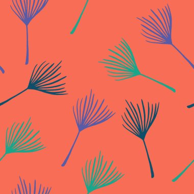 Hipster Tropikal Vektör Kusursuz Düzen. Güzel Erkek Gömlekli Kadın Elbisesi dokusu. Monstera Karahindiba Muz Tüysüz Tropikal Şablon Yaprakları. Doodle Çiçek Geçmişi. Şık Yaz Tekstili.