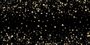 Siyah üzerine Altın Konfeti Duşu. VIP Gold, Gümüş Folyo Kış Konfeti. Parlak Yeni Yıl Kutlama Çelengi. Altın Sequinler, Düşen Xmas Yıldızları. Altın Çekirdekler, Düşen Yıldızlar