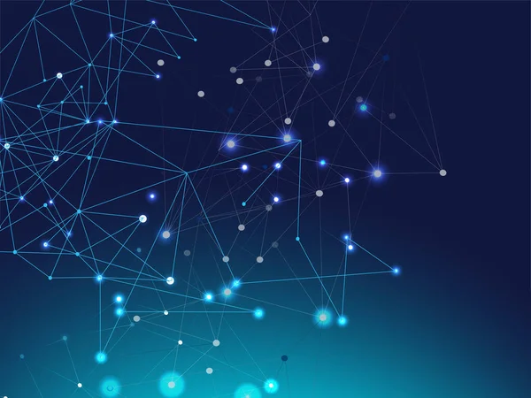 Pleksus Bağlı Vektör Arkaplanı. Büyük Veri Bilgileri, Üçgen Çokgen Düğümler. Mavi Teknoloji Alanı, İnternet Siber Uzay Veri Kavramı. Galaksi Ağı Büyük Veri Tasarımı, Evren Yıldız Gökyüzü.