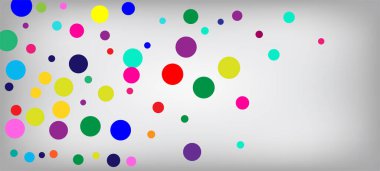 Gökkuşağı Konfeti Modern Vektör Duvar Kağıdı. Tatil Kutlama Karnavalı Basit Çelenk. Noel, Yeni Yıl, Doğum günü Sihirli Madalyası. Gökkuşağı Konfeti Düşüyor. Düşen Parlak Sequins Çerçevesi.