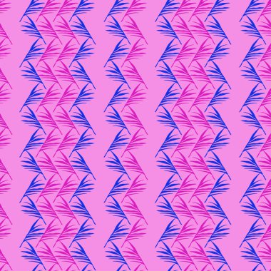 Modern Tropikal Vektör Kusursuz Düzen. Tüylü Muz Yaprakları Karahindiba Canavarı Tropikal Kusursuz Desen. Doodle Çiçek Geçmişi. Güzel yaz modası. Güzel Erkek Gömlekli Kadın Elbisesi.