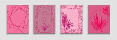 Soyut Asya Vektör Kartları Ayarlandı. Oriental stilde boyanmış çizgi şekilleri. Geometrik Sınır Deseni. El Çizimi Minimum Arkaplan. Tie-Dye, Tropikal Yapraklar Flyers Soft, Zarif Dergi Şablonu.