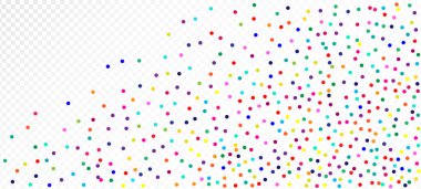 Gökkuşağı Konfeti Moda Vektörü Duvar Kağıdı. Düşen Parlak Sequins Çerçevesi. Tatil Karnavalı Hareketi Çelengi. Gökkuşağı Konfeti Düşüyor. Noel, Yeni Yıl, Doğum günü Sihirli Madalyası.