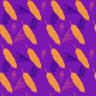 Trend Tropikal Vektör Kusursuz Düzen. Çiçek Özgeçmişi 'ni çiz. Şık Yaz Tekstili. Zarif Erkek Gömlekli Kadın Elbisesi dokusu. Muz Yaprakları Karahindiba Tüyü Canavarı Tropikal Kusursuz Desen.