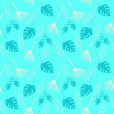 Hipster Tropikal Vektör Kusursuz Düzen. Karahindiba Canavarı Tüylü Muz Tropikal Kusursuz Şekil Yapıyor. Boyalı Çiçek Arkaplanı. Güzel Yaz Tekstili. Zarif Erkek Gömlekli Kadın Elbisesi.