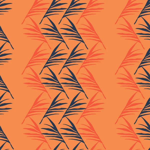流行的热带病媒无缝线模式 精美的夏季面料 画的植物背景 优雅的男衫女装质地 蒲公英热带无缝隙模式的蒲公英叶 — 图库矢量图片