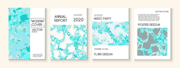 Liquid Oil Paint Minimal Vector Cover Layout 약자이다 Science Journal — 스톡 벡터