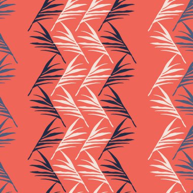 Trend Tropikal Vektör Kusursuz Düzen. Cool Summer Fashion. Zarif Erkek Gömlekli Kadın Elbisesi dokusu. Boyalı Çiçek Arkaplanı. Muz Yaprakları Canavarımsı Karahindiba Tüylü Tropikal Kusursuz Desen.