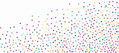 Gökkuşağı Konfeti Festivalsel Vektör Duvar Kağıdı. Düşen Parlak Daireler Çerçevesi. Noel, Yeni Yıl, Doğum günü Parıltı Dekorasyonu. Modern Garland Karnavalı. Gökkuşağı Konfeti Düşüyor. Tatil Kutlaması