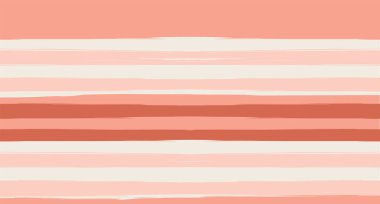 Turuncu, Kahverengi Çizgiler Kusursuz Yaz Şablonu, Vektör Suluboya Denizci Çizgileri. Yatay Fırça darbeleri Eski Grunge Tekstil Giysi Tasarımı. El Boyalı Mürekkep Çizgileri, Erkek ya da Kadın Giysileri