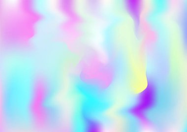 Hologram Moda Sancağı. Neon Grafik Kaplaması, 80 'ler, 90' lar Müzik Arkaplanı Holografik Sıvı Glam Yatay Duvar Kağıdı Gökkuşağı Hologram Kapağı. Gradyan Kız Foil Holo Teal.