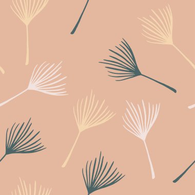 Trend Tropikal Vektör Kusursuz Düzen. Monstera Feather Tüylü Karahindiba Muzu Tropikal Kusursuz Şekil Bırakıyor. Çiçek Özgeçmişi 'ni çiz. Zarif Erkek Gömlekli Kadın Elbisesi dokusu. Güzel Yaz Tekstili.