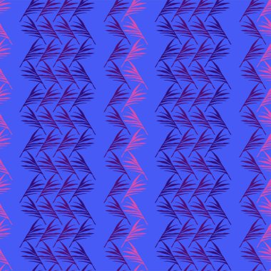 Süper Tropikal Vektör Kusursuz Düzen. Monstera Feather Banana Yaprakları Karahindiba Tropikal Kusursuz Desen. Güzel Erkek Gömlekli Kadın Elbisesi dokusu. Cool Summer Fashion. Çiz Çiçek Arkaplanı.