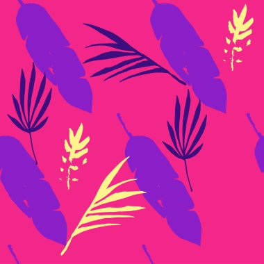 Modern Tropikal Vektör Kusursuz Düzen. Zarif Erkek Gömlekli Kadın Elbisesi dokusu. Şık Yaz Moda. Çiçek Özgeçmişi 'ni çiz. Canavar Karahindiba Tüylü Muz Tropikal Kusursuz Şekil Yapıyor.