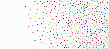 Gökkuşağı Konfeti Hippi Vektör Duvar Kağıdı. Noel, Yeni Yıl, Doğum günü Parıltı Dekorasyonu. Karnaval Hareketi Çelengi. Düşen Parlak Daireler Çerçevesi. Gökkuşağı Konfeti Düşüyor. Tatil Kutlaması