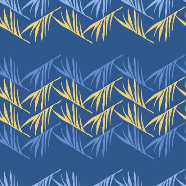 Trend Tropikal Vektör Kusursuz Düzen. Güzel Erkek Gömlekli Kadın Elbisesi dokusu. Muz Yaprakları Karahindiba Tüyü Canavarı Tropikal Kusursuz Desen. Cool Summer Tekstil. Boyalı Çiçek Arkaplanı.