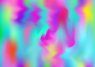 Holografik Sanal Sancak. Gökkuşağı Hologram Kapağı. Neon Doku Kaplaması, 80 'ler, 90' ların Müzik Arkaplanı Odaklanamayan Kız Foil Holo Teal. Yanardöner Holografik Hayalci Kız Yatay Duvar Kağıdı