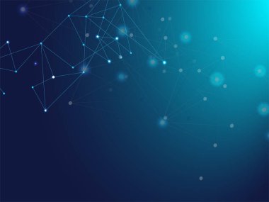 Mavi Teknoloji Alanı, İnternet Siber Uzay Veri Kavramı. Büyük Veri Bilgileri, Engelleyici Üçgen Düğümler. Pleksus Çizgileri Vektör Arkaplanı. Galaksi Ağı Gelecek Tasarımı, İletişim Konsepti.