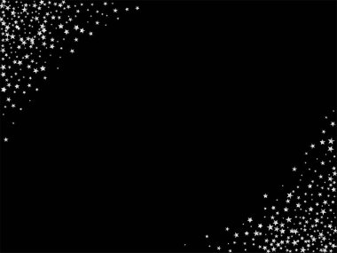 Birinci sınıf Lüks Noel Dekorasyon Vektörü Geçmişi. Altın, Gümüş rengi VIP Düşen Yıldızlar Konfeti. Işıl ışıl Kış Bokeh. Zengin Altın, Gümüş Parıltı, Parıltı, Gradyan Yıldızlar Konfeti.