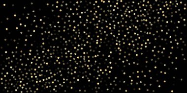 Siyah üzerine Altın Konfeti Duşu. Altın Sequinler, Düşen Xmas Yıldızları. Birinci sınıf Noel Kutlaması Çelengi. VIP Gold, Silver Sequins Kış Konfeti. Altın Çekirdekler, Düşen Yıldızlar
