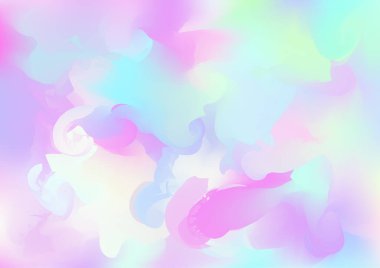Sanal Sancak Minimum. Neon Paper Overlay, 80 'ler, 90' lar Müzik Duvar kağıdı Gradyan Kız Foil Holo Teal. Gökkuşağı Hologram Kapağı. Floresan Holografik Sıvı Girdi Yatay Arkaplan