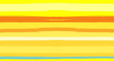 Turuncu, Kahverengi Vektör Suluboya Denizci Çizgili Donanma Kusursuz Yaz Şablonu. Yatay Fırça darbeleri Retro Vintage Grunge Kumaş Tasarımı. El Boyalı Mürekkep Çizgileri, Geometrik Parça İzleri