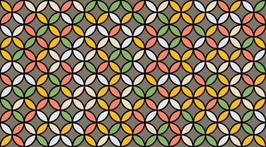 Yaşam Tohumu Kusursuz Vektör dokusu. Yaşam Çemberlerinin Geometrik Çiçeği. Kutsal Geometri Tasarımı. Yoga, sağlık hizmeti, fitness kıyafeti kumaş deseni. Klasik Moda Yazdırma. Kutsal Geometri Arındırması Yuvarlak