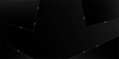 Siyah Lüks Altın Arkaplan. Altın Gümüş Üçgen Poster 3D Soyut Çokgen Parlak Kapak. Royal Premium Business Frame Yılbaşı Kutlama Tasarımı. Altın Kristal Lüks Kart