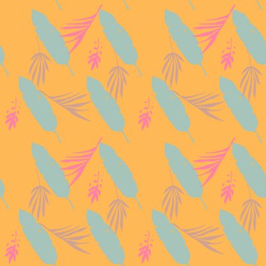 Modern Tropikal Vektör Kusursuz Düzen. Muz Yaprakları Canavarı Tüylü Karahindiba Tropikal Kusursuz Desen. Cool Summer Fashion. Güzel Erkek Gömlekli Kadın Elbisesi dokusu. Doodle Çiçek Arkaplanı.