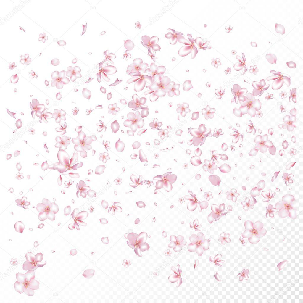 Sakura Cherry Blossom Confetti. Windy Leaves Confetti Poster. Beautiful Premium Watercolor Texture. Blooming Cosmetics Ad Elegant Floral Background. Falling Japanese Rose Sakura Cherry Petals Design.