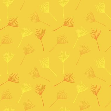 Modern Tropikal Vektör Kusursuz Düzen. Güzel yaz kumaşları. Zarif Erkek Gömlekli Kadın Elbisesi dokusu. Muz Yaprakları Karahindiba Tüyü Canavarı Tropikal Kusursuz Desen. Doodle Çiçek Arkaplanı.