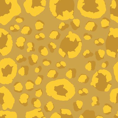 Zarif Çita Safari Kusursuz Leopar İzi. Modern kumaş dokusu, Vahşi Kürk Tekrarı deseni. Zengin VIP Hayvan Derisi Modeli. Leopar İzi Kusursuz Vektör Tasarımı. Çita Tekstil Arkaplanı.
