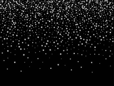 Şık, pırıl pırıl yeni yıl kutlaması vektör arkaplanı. Altın, Gümüş Zengini Düşen Yıldızlar Konfeti. Köpüklü Kış Sınırı. VIP Altın, Gümüş Parıltı, Parıltı, Gradyan Yıldızlar Konfeti.