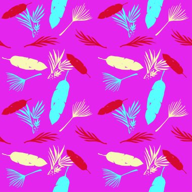 Hipster Tropikal Vektör Kusursuz Düzen. Cool Summer Fashion. Çiçek Özgeçmişi 'ni çiz. Muz Yaprakları Tüylü Canavar Karahindiba Tropikal Kusursuz Desen. Güzel Erkek Gömlekli Kadın Elbisesi.