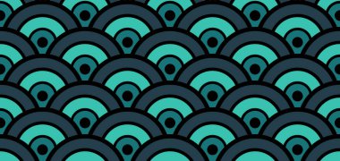 Bohem Geometrik Asya baskısı. Zengin VIP Japon Dalgası Samless Destern. Lüks Japon Kıyafetleri Tasarımı. Cazibeli Kimono, Wabi Sabi Shibori Tie Dye Ikat Su Dokusu. Çin Kusursuz Dalga Şablonu.