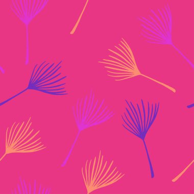 Hipster Tropikal Vektör Kusursuz Düzen. Boyalı Çiçek Arkaplanı. Güzel Erkek Gömlekli Kadın Elbisesi dokusu. Şık Yaz Tekstili. Karahindiba Tüylü Muz Canavarı Yapraksız Tropikal Kalıp.