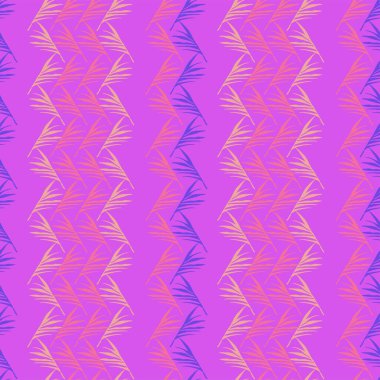 Süper Tropikal Vektör Kusursuz Düzen. Şık Yaz Tekstili. Güzel Erkek Gömlekli Kadın Elbisesi dokusu. Muz Yaprakları Canavarımsı Karahindiba Tüylü Tropikal Kusursuz Desen. Doodle Çiçek Arkaplanı.