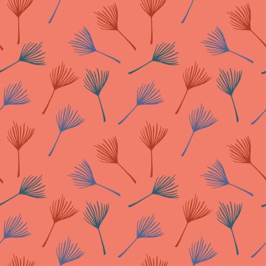 Trend Tropikal Vektör Kusursuz Düzen. Zarif Erkek Gömlekli Kadın Elbisesi dokusu. Güzel yaz modası. Monstera Banana Yaprakları Tüylü Karahindiba Tropikal Kusursuz Desen. Doodle Çiçek Arkaplanı.