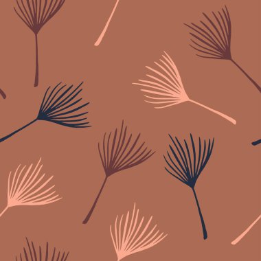 Süper Tropikal Vektör Kusursuz Düzen. Monstera Feather Banana Yaprakları Karahindiba Tropikal Kusursuz Desen. Boyalı Çiçek Arkaplanı. Güzel Yaz Tekstili. Zarif Erkek Gömlekli Kadın Elbisesi.