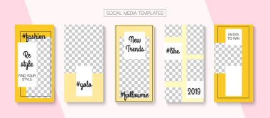 Modern Hikayeler Vektör Arkaplanı. Basit Satış, Yeni Gelenlerin Hikaye Düzeni. Çevrimiçi Dükkan Grafik Davet Yönlendiricisi. Blogger Funky Sınırı, Sosyal Medya Şablonu. Sosyal Medya Hikayeleri Basit Ayarları