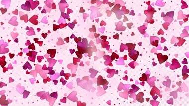 Uçan Kalpler Vektör Konfeti. Sevgililer Günü Romantik Düzen. Düşen Kalpler Konfeti ile Güzel Pembe Sınır Sevgililer Günü Madalyası. Zengin VIP Hediyesi, Doğum günü kartı, Poster Arkaplanı