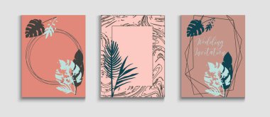 Soyut Asya Vektör Kapakları Ayarlandı. El Çekimi Geçmişi. Tie-Dye, Tropikal Yaprak Kartları. Geometrik Kenar Dokusu. Minimal Zeytin Yaprakları Davetiye Tasarımı. Doğulu Biçim Davetiyesi.