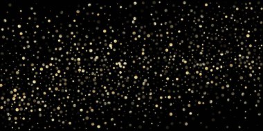 Siyah üzerine Altın Konfeti Duşu. VIP Gold, Gümüş Bokeh Kış Konfeti. Birinci sınıf Noel Kutlaması Çelengi. Altın Sequinler, Düşen Xmas Yıldızları. Altın Çekirdekler, Düşen Yıldızlar