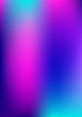 Mor, Pembe, Turkuaz, Mavi Dereceli Parlak Vektör Arkaplanı. Akışkan Neon Parlak Duvar Kağıdı. Yanardöner Gradyan Üst Kaplama Vibrant Odaklanmış Kapak. Dikey A4 Harfi Değişik Gradyan Örtüsü.